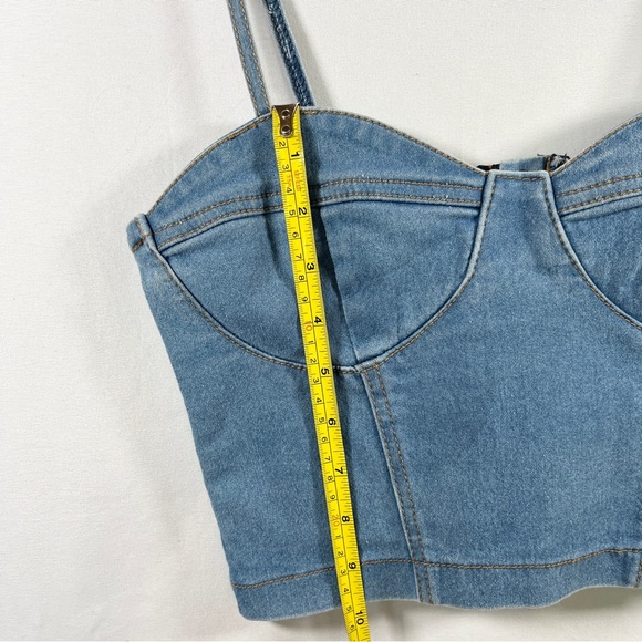 DENIM CORSET TOP - Picture 5 of 7